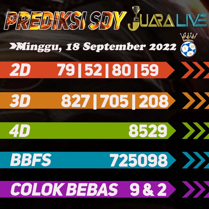 Prediksi top SDY terbagus hari Minggu